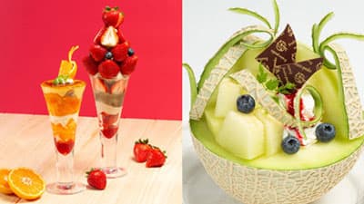 「あまおう」「紅まどんな」が主役　果物専門店ならではのパフェ発売　青木商店