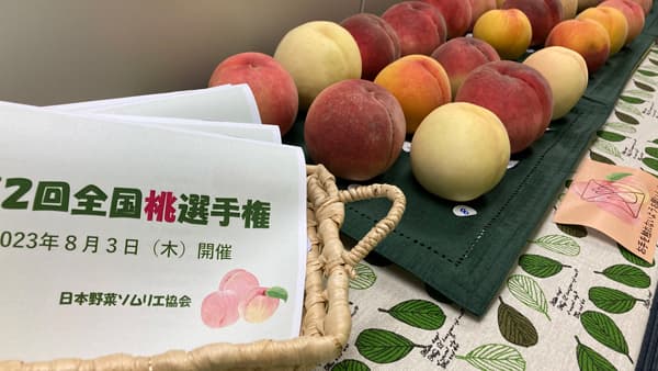 最高金賞は福島県「まどか」第2回全国桃選手権　日本野菜ソムリエ協会