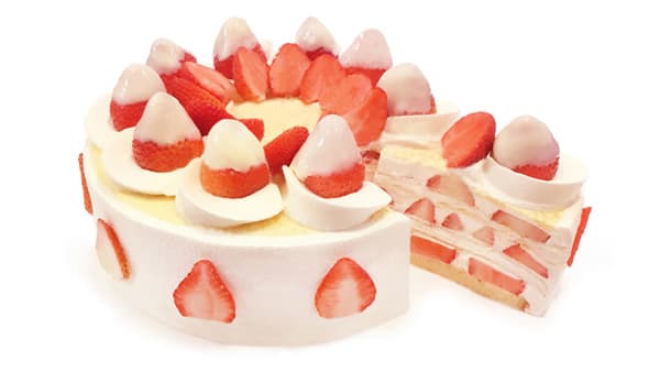 福岡県産「あまおう」のミルクレープ　期間限定で登場　カフェコムサ