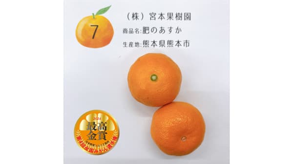 「第4回全国みかん選手権」最高金賞は熊本市の宮本果樹園「肥のあすか」日本野菜ソムリエ協会