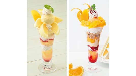 旬の「清見オレンジ」「日向夏」パフェ　期間限定で登場　銀座コージーコーナー