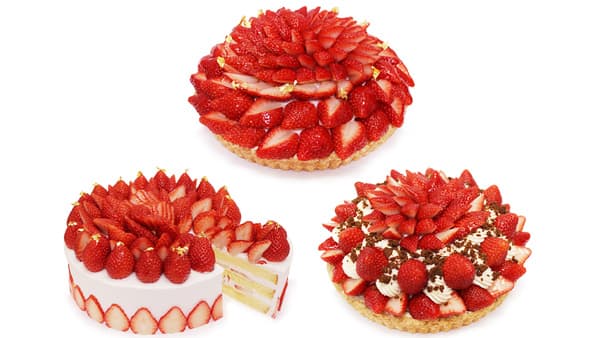 「いちごフェア」期間限定で3種類のケーキが登場　カフェコムサ