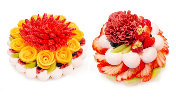 フルーツで大輪の花束「母の日限定ケーキ」8日から販売　カフェコムサ