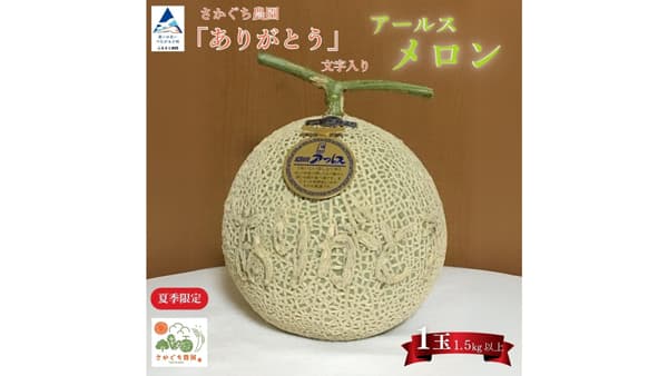 坂口農園 「ありがとう」の文字入りメロン　ふるさと納税返礼品に登場　石川県小松市