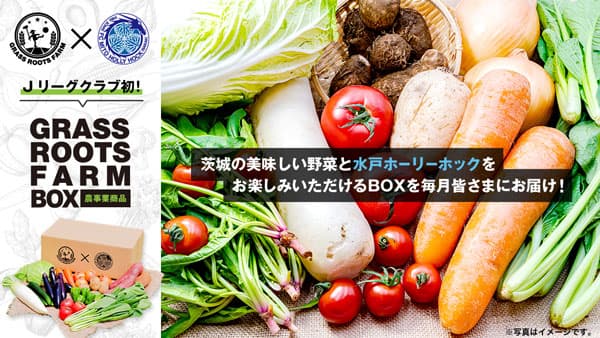 Jリーグ史上初　野菜のサブスク「GRASSROOTS FARM BOX」販売開始　水戸ホーリーホック
