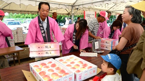 岡山県内唯一「二桃流」産地・新見市で「草間もも直売まつり2024」開催