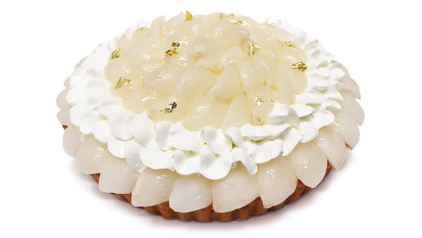 宮崎県新富町産「生ライチ」タルト＆パフェ　カフェコムサに登場