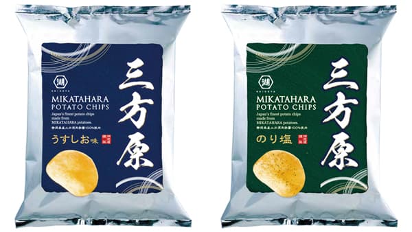 静岡が誇る最高クラスのじゃがいも使用「三方原ポテトチップスうすしお味／のり塩」発売　湖池屋