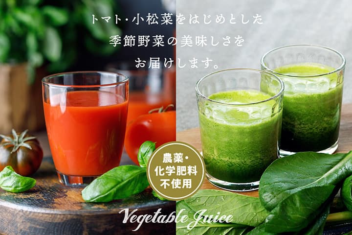 介護施設で人気の「健康野菜ジュース」に無農薬野菜提供　あかね農園