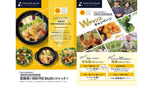 宮崎県が「パワーサラダ」をジャック　生産者応援企画実施　HIGH FIVE SALAD