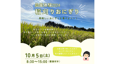 新米を楽しむ農業体験「稲刈り・おにぎりツアー」開催　十和田奥入瀬観光機構s.jpg
