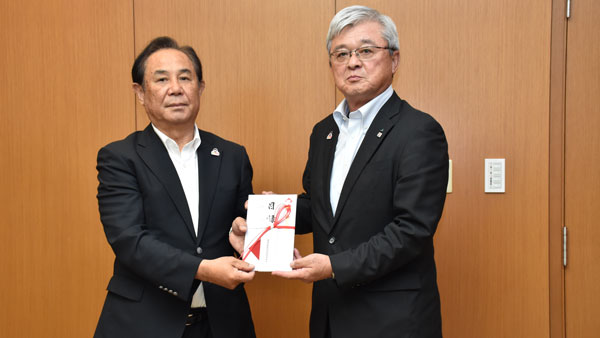 山形県の大雨被害に見舞金贈呈　ＪＡ愛媛中央会・ＪＡ全国共済会