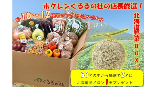 ＪＡタウンのショップ「ホクレン」北海道産メロンが当たる「野菜BOX」発売