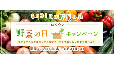 ＪＡタウンで野菜の日キャンペーン　新鮮な野菜BOXを100種類ラインナップ