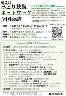 「第2回みどり技術ネットワーク全国会議」開催　農水省