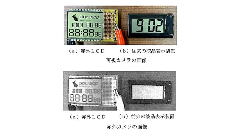 画像が赤外カメラに写る液晶表示装置開発　日本化薬グループのピクトリープ