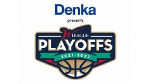 DenkaPresentsWリーグプレーオフ2021-2022大会ロゴ