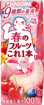 春限定の「春のフルーツこれ一本　白桃＆さくらんぼブレンド」のサムネイル画像