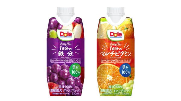 果実のおいしさと栄養「Dole Juicy Plus」シリーズ2種を新発売　雪印メグミルク