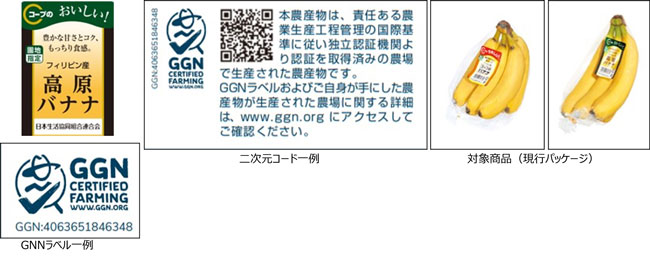 生鮮農産品のGAP推進強化　GGNラベル付きバナナを順次販売　日本生協連