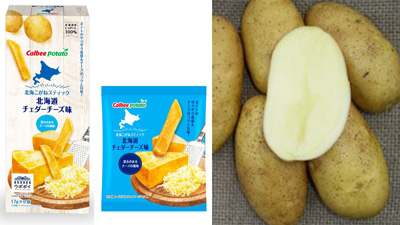 北海道土産に「北海こがねスティック 北海道チェダーチーズ味」新発売　カルビー