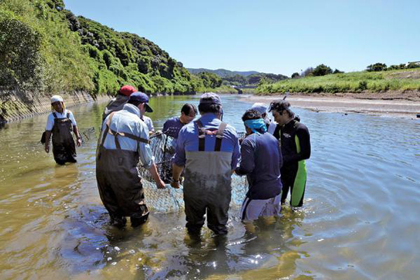 茨城県初のウナギ生息モニタリング「石倉カゴ」設置　パルシステム茨城-栃木_01.jpg