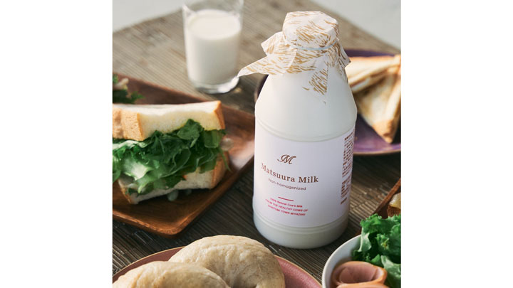 低温殺菌ノンホモジナイズ製法の「Matsuura Milk」