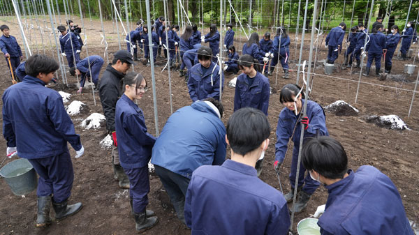 五所川原農林高校「りんご高密植栽培講習会」に参加　次世代の担い手育成を支援　日本農業