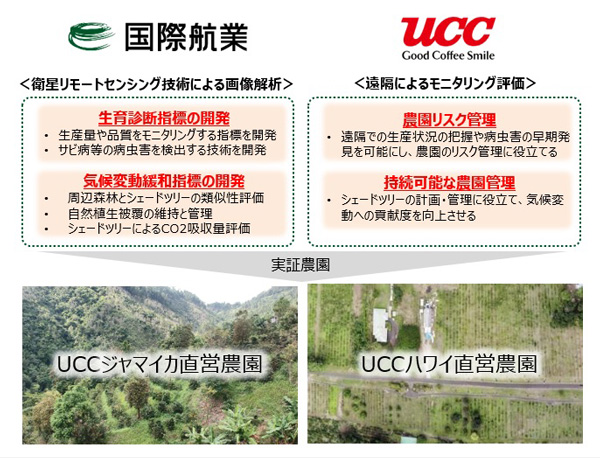 衛星画像による持続可能なコーヒー農園の実現で協業　UCC上島珈琲×国際航業
