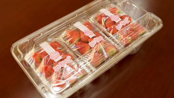 イチゴの「3個セットパック」販売容器が新登場　エフピコチューパ