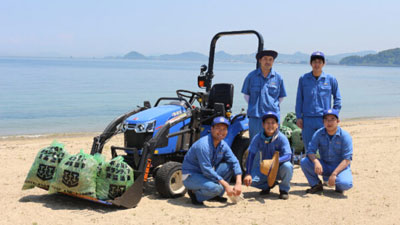 愛媛県「愛ビーチ制度」ビーチクリーン活動を実施　井関農機