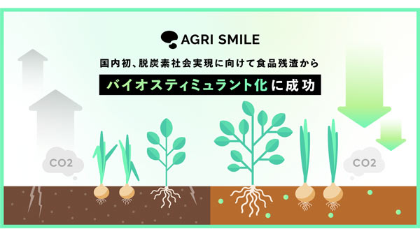 脱炭素社会実現へ　食品残渣からバイオスティミュラント化に成功　AGRI SMILE