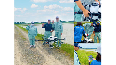 登米総合産業高校で農業科の生徒に自動飛行ドローンを実演　ナイルワークス_01s.jpg